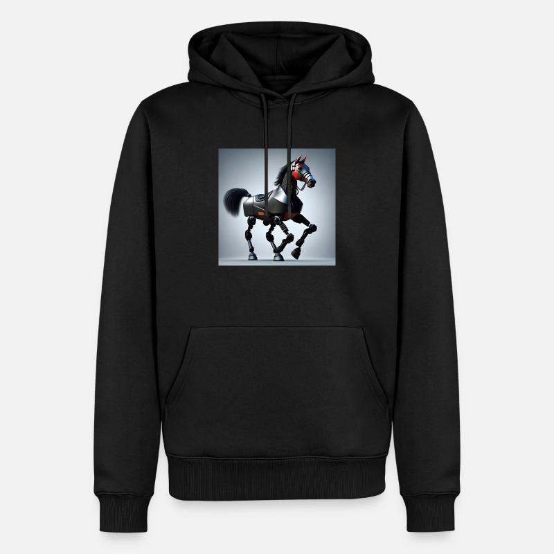 Cheval Robot Version 1 - Sweat à capuche Premium bio Homme - noir