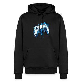 Gamer/in - Männer Premium Bio Hoodie - Schwarz - Vorne - Nico (187cm)