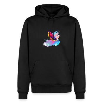 Budgerigar Bird Cockatiel Bird Propriétaire - Sweat à capuche Premium bio Homme - noir - Devant - Nico (187cm)