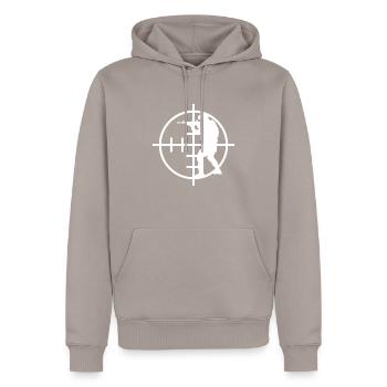 Military and Soldier - Viewfinder - Weapons - Men’s Premium Organic Hoodie - taupe - Front - Nico (187cm)