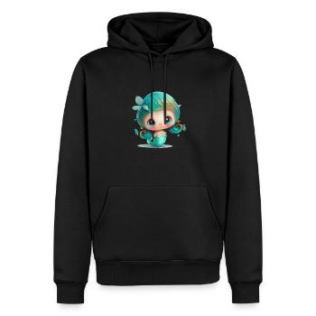 Sirène douce - Sweat à capuche Premium bio Homme - noir - Devant - Nico (187cm)