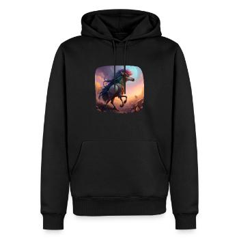 Mythische Hybrid Fantasie Kreatur - Männer Premium Bio Hoodie - Schwarz - Vorne - Nico (187cm)