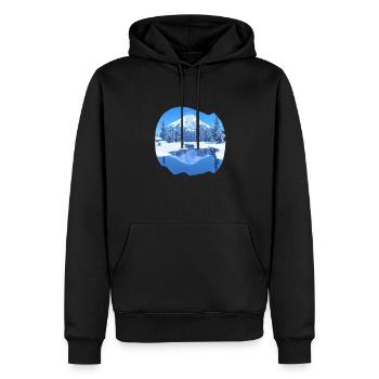 Ski Ski Tenue de ski Ski Design Skieurs - Sweat à capuche Premium bio Homme - noir - Devant - Nico (187cm)