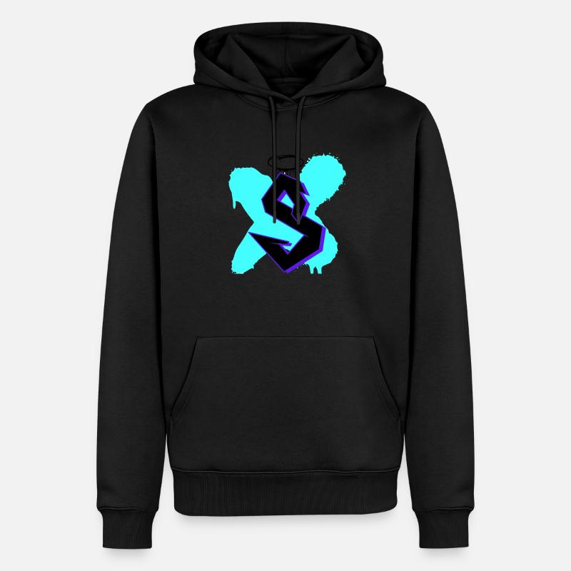Logo s x - Sweat à capuche Premium bio Homme - noir