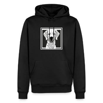 Labrador Welpe Rüde Design - Männer Premium Bio Hoodie - Schwarz - Vorne - Nico (187cm)