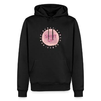 Halt den Mund - Männer Premium Bio Hoodie - Schwarz - Vorne - Nico (187cm)