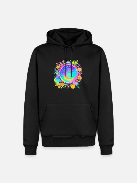 Hypnotic flowers - Men’s Premium Organic Hoodie - black