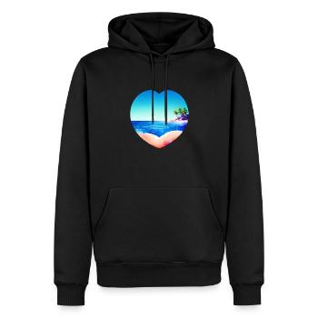 Sonne Palmen Sommerurlaub Palme Insel Strand - Männer Premium Bio Hoodie - Schwarz - Vorne - Nico (187cm)