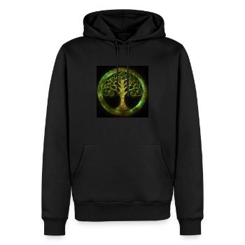 Celtic Tree of Life - Men’s Premium Organic Hoodie - black - Front - Nico (187cm)