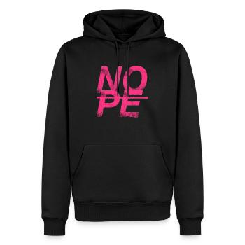 NOPE - sei kein Ja - Sager! - Männer Premium Bio Hoodie - Schwarz - Vorne - Nico (187cm)