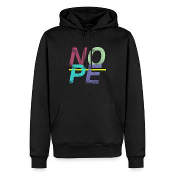 NOPE - sei kein Ja - Sager! - Männer Premium Bio Hoodie - Schwarz - Vorne - Nico (187cm)