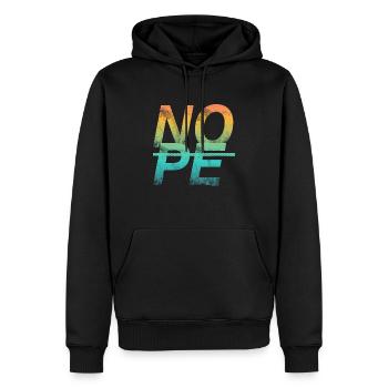 NOPE - don't be a yes sayer! - Men’s Premium Organic Hoodie - black - Front - Nico (187cm)