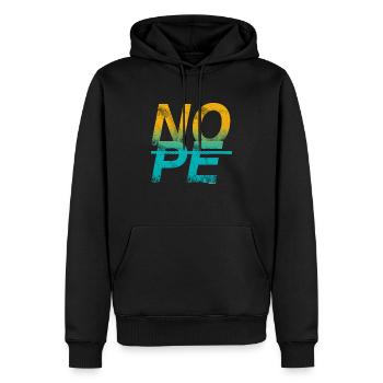 NOPE - sei kein Ja - Sager! - Männer Premium Bio Hoodie - Schwarz - Vorne - Nico (187cm)