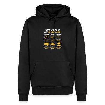 BOXING IN SPARE TIME - Men’s Premium Organic Hoodie - black - Front - Nico (187cm)