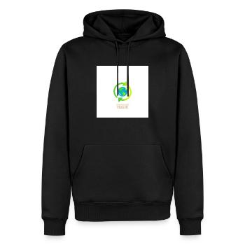 Ecology Please - Men’s Premium Organic Hoodie - black - Front - Nico (187cm)