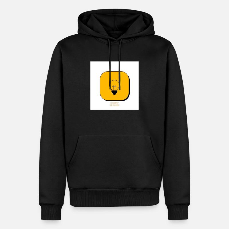Light Please - Sweat à capuche Premium bio Homme - noir