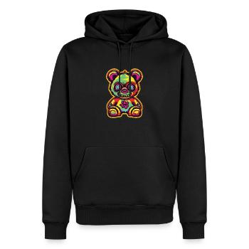 Horror Scary Bear Halloween Haunted Bear - Men’s Premium Organic Hoodie - black - Front - Nico (187cm)