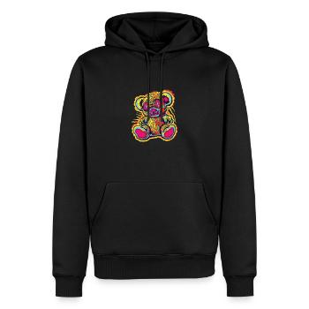 Horror Gruselbären Halloween Verfluchter Teddy - Männer Premium Bio Hoodie - Schwarz - Vorne - Nico (187cm)