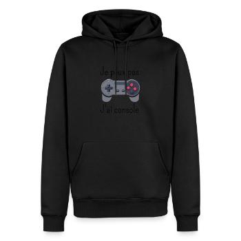 Je Peux Pas J'ai Console - gaming - Sweat à capuche Premium bio Homme - noir - Devant - Nico (187cm)