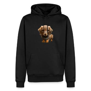 Dackelwelpe Dachshund Hund Hundehalter Hunde - Männer Premium Bio Hoodie - Schwarz - Vorne - Nico (187cm)