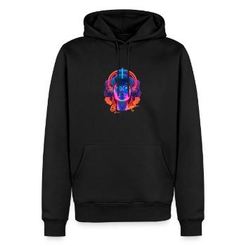 Neon Gottheit - Männer Premium Bio Hoodie - Schwarz - Vorne - Nico (187cm)