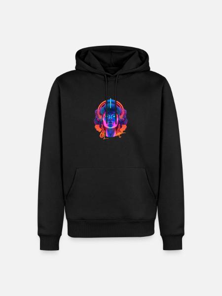 Neon Gottheit - Herre Premium økologisk hoodie - sort