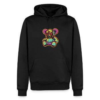 Horror Gruseliger Bär Halloween Hexengebräu - Männer Premium Bio Hoodie - Schwarz - Vorne - Nico (187cm)