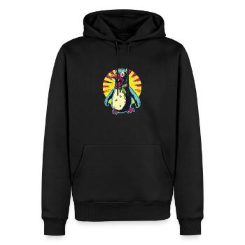 Horror Gruseliger Zombie-Pinguin - Männer Premium Bio Hoodie - Schwarz - Vorne - Nico (187cm)