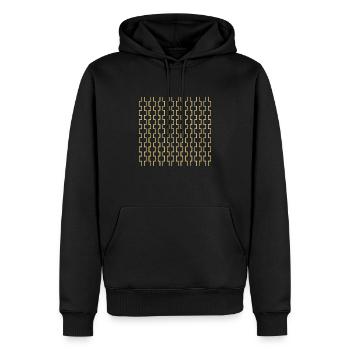 Trouvez votre ligne - Sweat à capuche Premium bio Homme - noir - Devant - Nico (187cm)