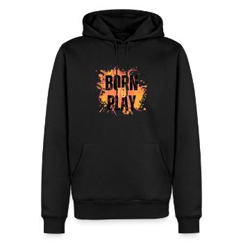 Born to Play - Men’s Premium Organic Hoodie - black - Front - Nico (187cm)