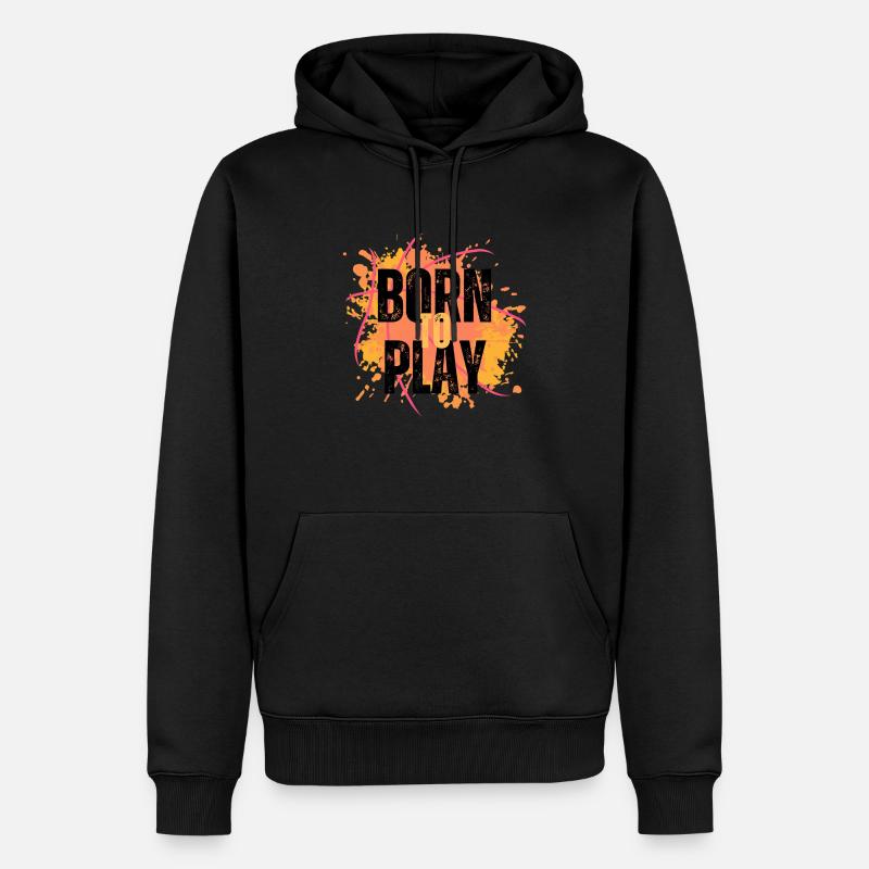 Né pour jouer - Sweat à capuche Premium bio Homme - noir