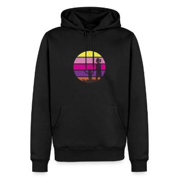 mutter und tochter - Muttertagsgeschenke - Männer Premium Bio Hoodie - Schwarz - Vorne - Nico (187cm)