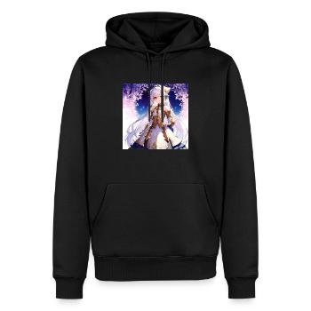 Anime Fantasy Girl 9 - Men’s Premium Organic Hoodie - black - Front - Nico (187cm)