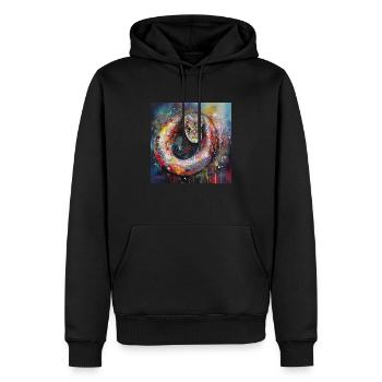 Modern & Colourful Snake Wall Art by Bodhi - Men’s Premium Organic Hoodie - black - Front - Nico (187cm)