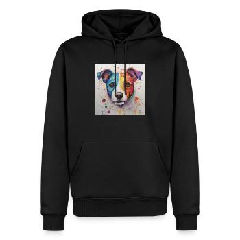 Modern & Colourful Jack Russel Wall Art by Bodhi - Men’s Premium Organic Hoodie - black - Front - Nico (187cm)