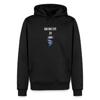 Goldküste ZH Gang Gold Coast - Männer Premium Bio Hoodie - Schwarz - Vorne - Nico (187cm)