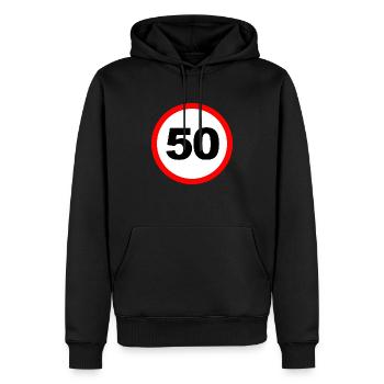 50. Geburtstag Design - Männer Premium Bio Hoodie - Schwarz - Vorne - Nico (187cm)