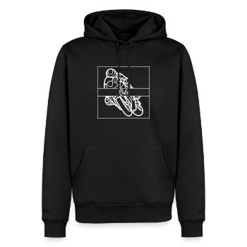 Ride - Männer Premium Bio Hoodie - Schwarz - Vorne - Nico (187cm)