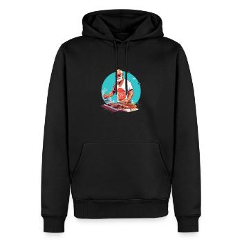 Barbecue Time #2 - Men’s Premium Organic Hoodie - black - Front - Nico (187cm)