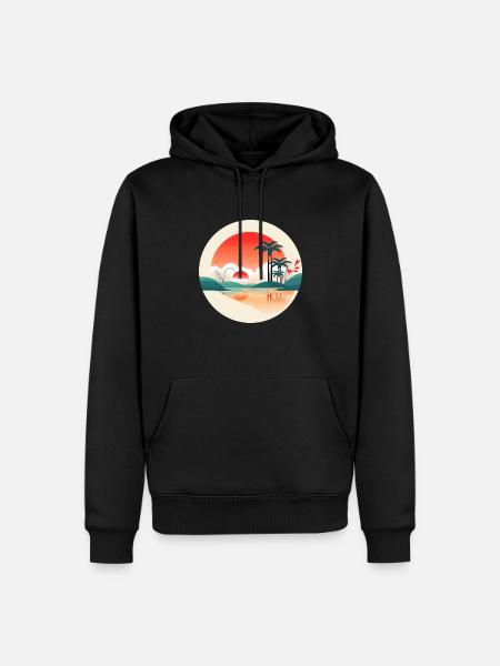 Minimalist Summer - Men’s Premium Organic Hoodie - black