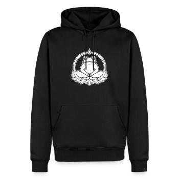Frosch Amphibie Kröte - Männer Premium Bio Hoodie - Schwarz - Vorne - Nico (187cm)
