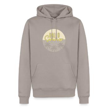 Hallo Sommer - Männer Premium Bio Hoodie - Taupe - Vorne - Nico (187cm)