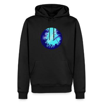 Unterwasserwelt mit Fischen und Schiffswrack - Männer Premium Bio Hoodie - Schwarz - Vorne - Nico (187cm)