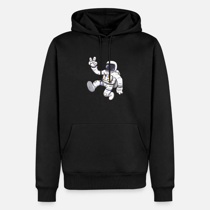 Astronaute dans l’espace - Sweat à capuche Premium bio Homme - noir