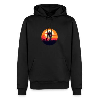 Alliés du crépuscule - Sweat à capuche Premium bio Homme - noir - Devant - Nico (187cm)