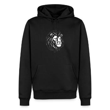Löwe Löwenkopf Raubtier - Männer Premium Bio Hoodie - Schwarz - Vorne - Nico (187cm)