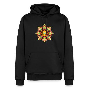 Testen von Übersetzungen - Männer Premium Bio Hoodie - Schwarz - Vorne - Nico (187cm)