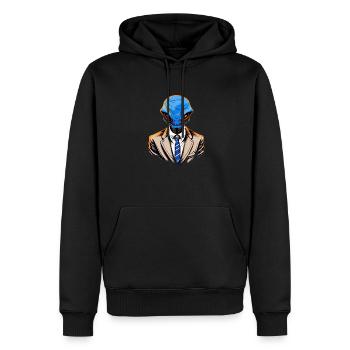 Cosmic Chic - Sweat à capuche Premium bio Homme - noir - Devant - Nico (187cm)