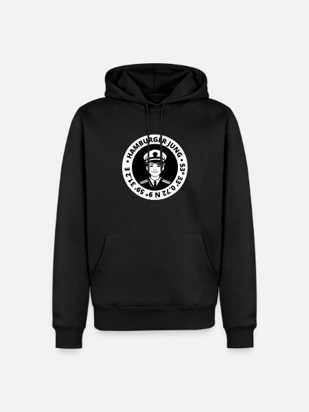 Hamburger Jung - Männer Premium Bio Hoodie - Schwarz