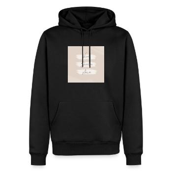Live dream loves - Men’s Premium Organic Hoodie - black - Front - Nico (187cm)